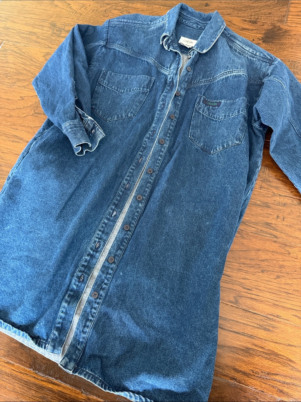 Vintage Calvin Klein Denim Shirt jacket or dress | vintage Calvin Klein denim